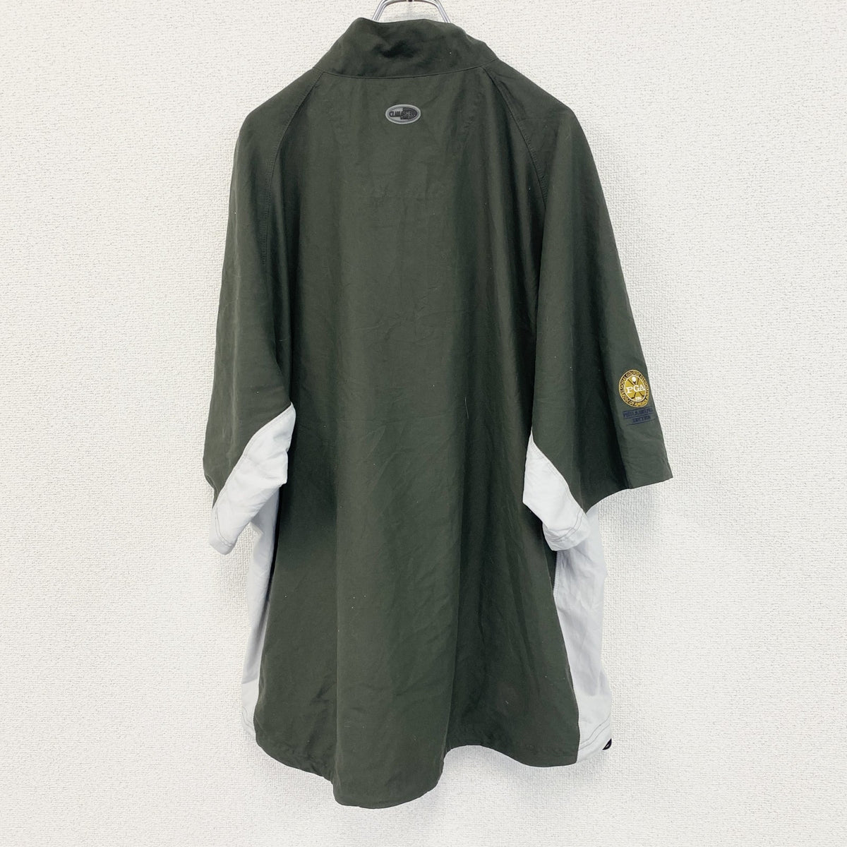 adidas　アディダス　ハーフジップブルゾン/スイングトップ　ハーフジップ　緑　グリーン　XLサイズ　古着