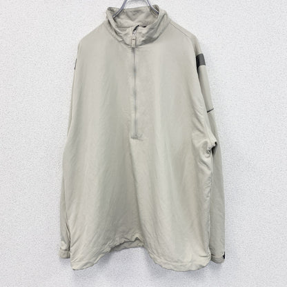 NIKE　ナイキ　プルオーバージャケット　ハーフジップ　スウッシュロゴ　ベージュ　XXLサイズ