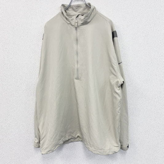 NIKE　ナイキ　プルオーバージャケット　ハーフジップ　スウッシュロゴ　ベージュ　XXLサイズ