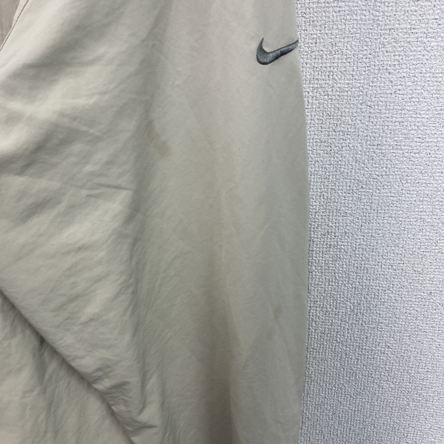 NIKE　ナイキ　プルオーバージャケット　ハーフジップ　スウッシュロゴ　ベージュ　XXLサイズ