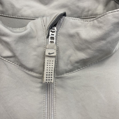 NIKE　ナイキ　プルオーバージャケット　ハーフジップ　スウッシュロゴ　ベージュ　XXLサイズ