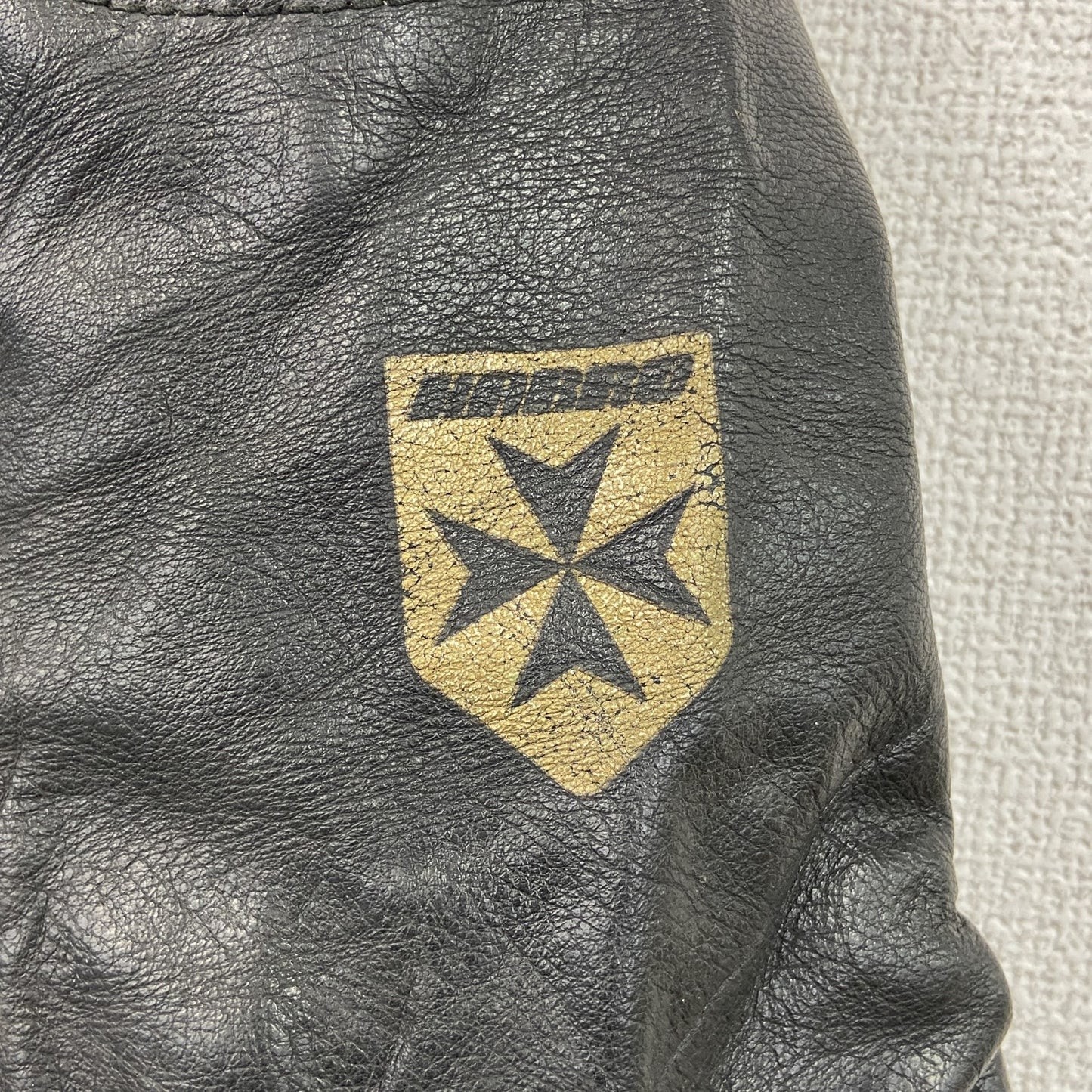 HARRRO　レザージャケット　ダブルライダースジャケット　裏起毛　黒　ブラック　48