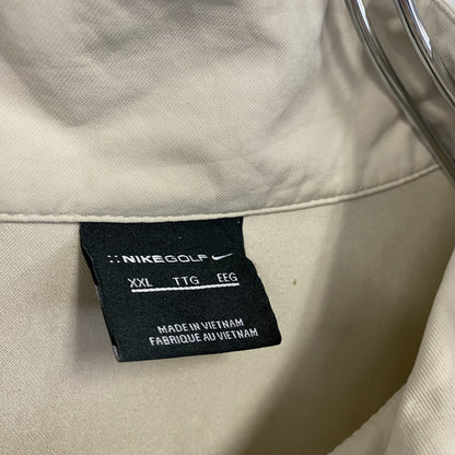 NIKE　ナイキ　プルオーバージャケット　ハーフジップ　スウッシュロゴ　ベージュ　XXLサイズ