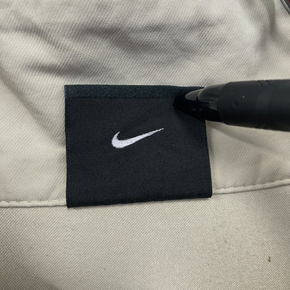 NIKE　ナイキ　プルオーバージャケット　ハーフジップ　スウッシュロゴ　ベージュ　XXLサイズ