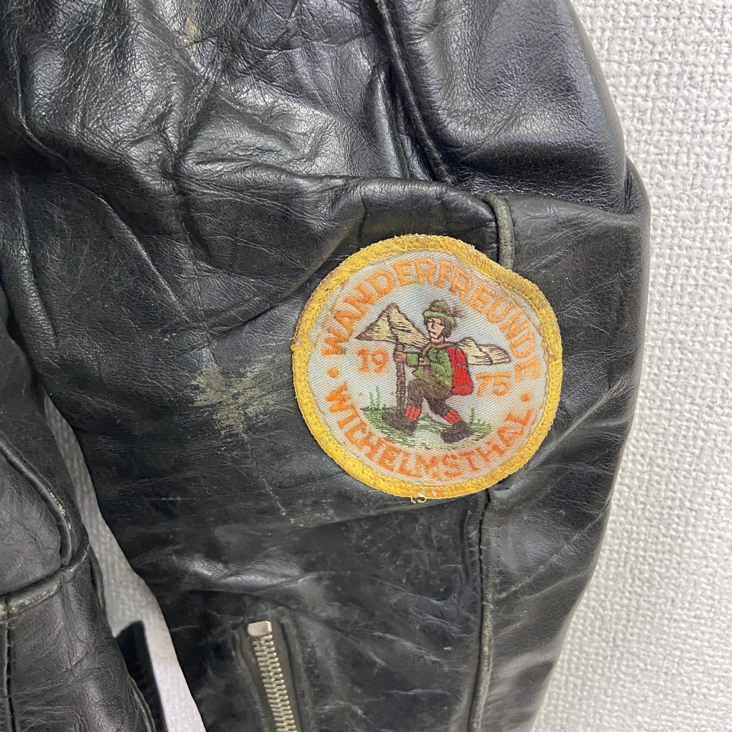 HARRRO　レザージャケット　ダブルライダースジャケット　裏起毛　黒　ブラック　48