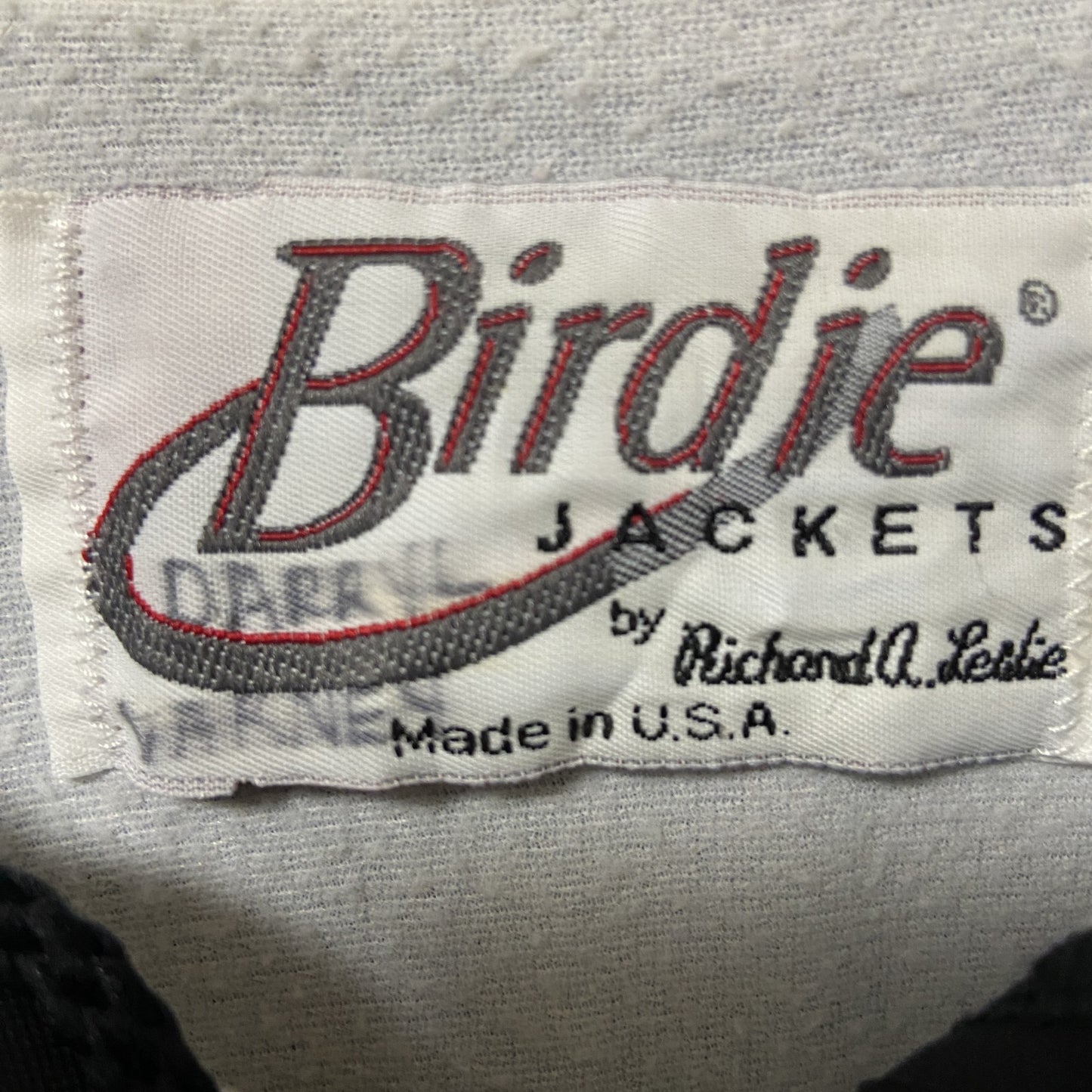 古着 used　birdie jakets  長袖ナイロンプルオーバー　ワンポイント刺繍　ハーフジップ　フーディ　黒　ブラック