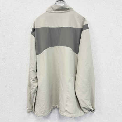 NIKE　ナイキ　プルオーバージャケット　ハーフジップ　スウッシュロゴ　ベージュ　XXLサイズ