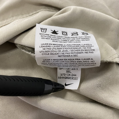 NIKE　ナイキ　プルオーバージャケット　ハーフジップ　スウッシュロゴ　ベージュ　XXLサイズ