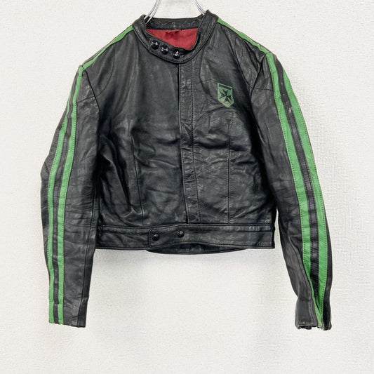 HARRO　レザージャケット　シングルライダースジャケット　2ストライプス　黒　ブラック