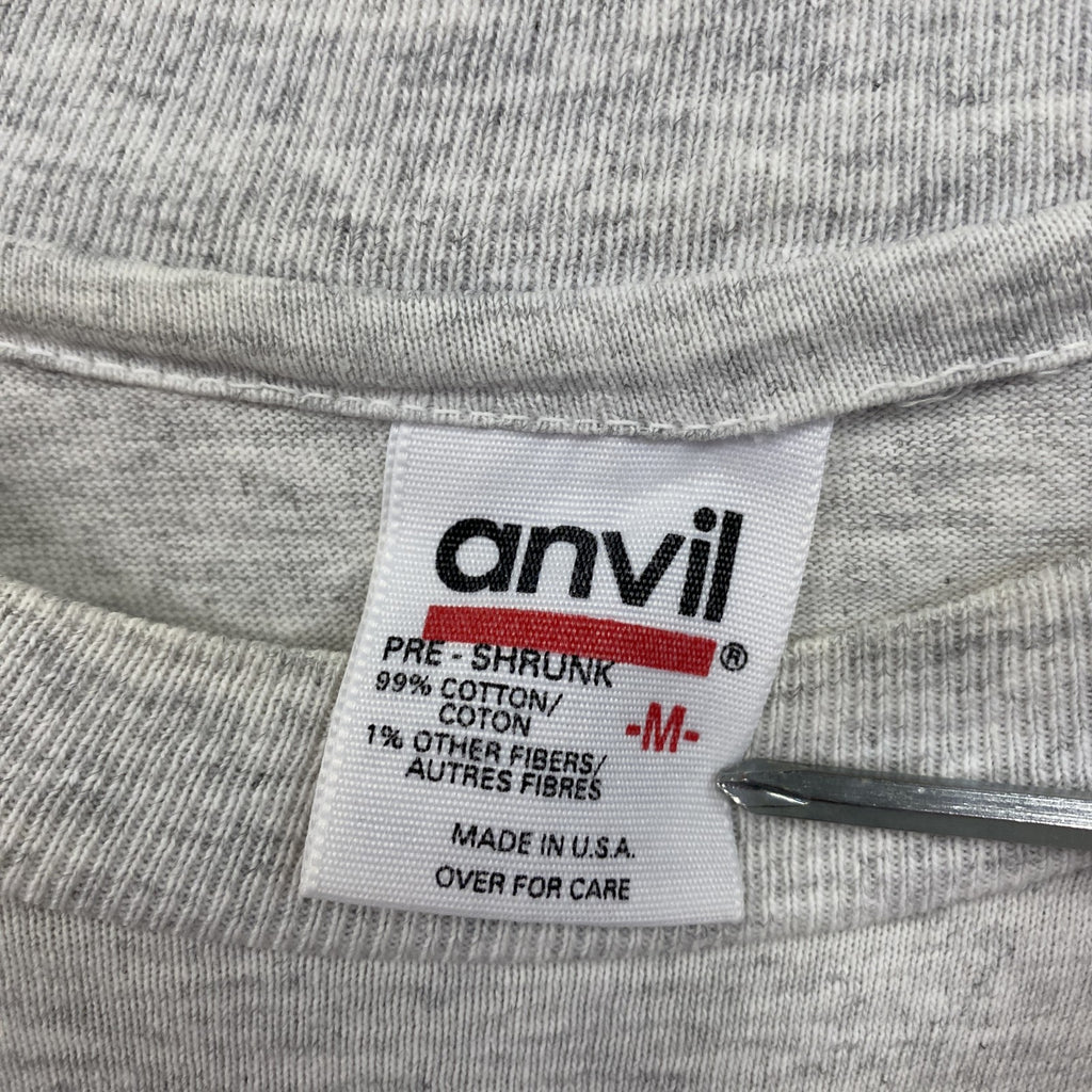 90s　anvil　美ら海　半袖プリントTシャツ　ヴィンテージ　シングルステッチ　グレー　灰色　Mサイズ　古着
