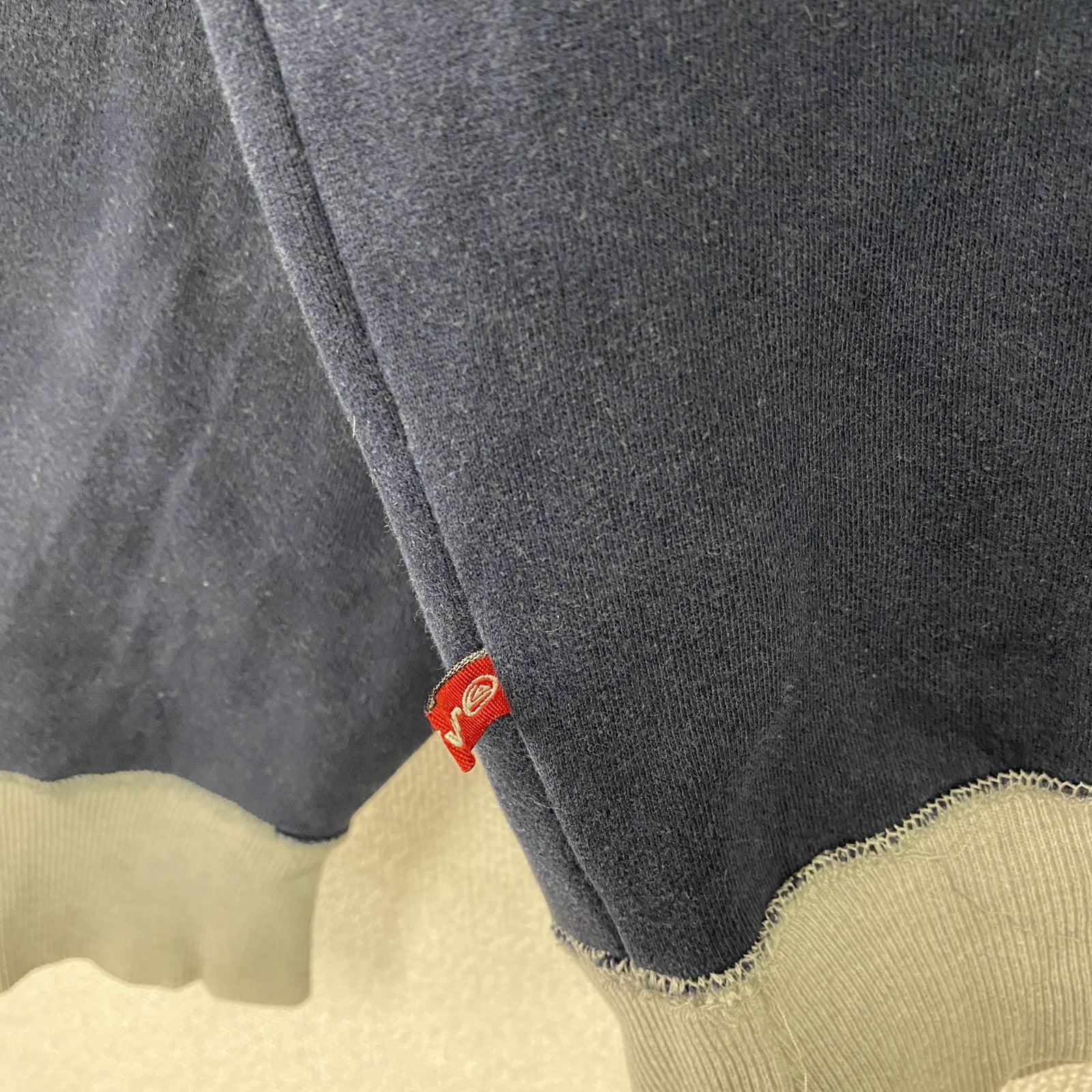 Quiksilver　クイックシルバー　ダブルフェイススウェット/トレーナー　刺繍ロゴ　紺　ネイビー　古着
