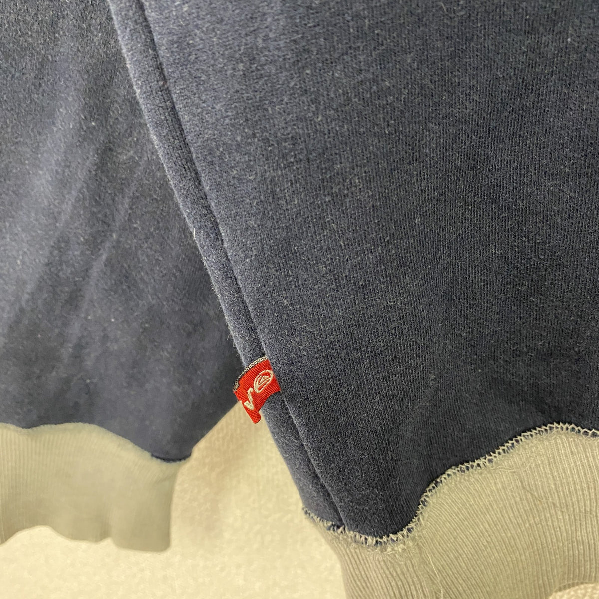 Quiksilver　クイックシルバー　ダブルフェイススウェット/トレーナー　刺繍ロゴ　紺　ネイビー　古着