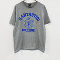 SANTASTIC!　サンタスティック　半袖プリントTシャツ　グレー　灰色　Lサイズ　古着