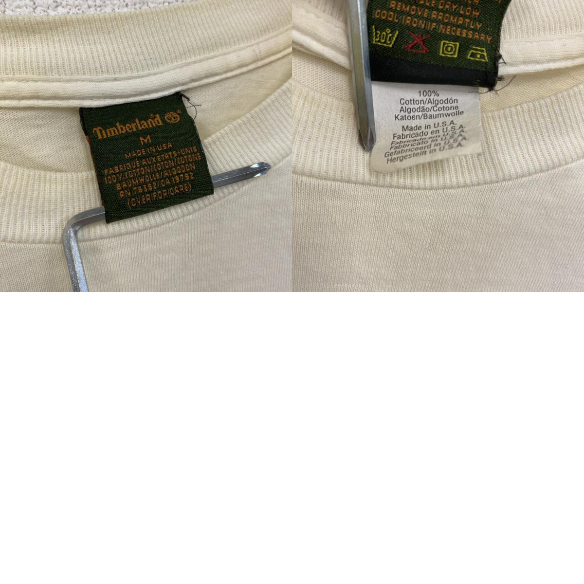 00s　Timberland　ティンバーランド　半袖プリントTシャツ　ヴィンテージ　白　ホワイト　Mサイズ　古着