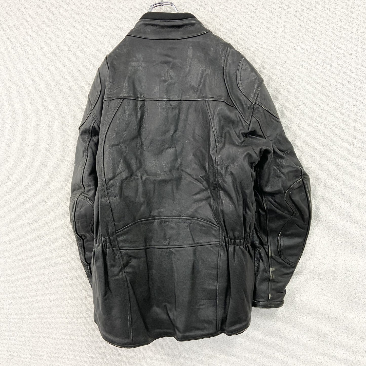 DRES　レザージャケット　ダブルライダースジャケット　ベルト付き　黒　ブラック　XXLサイズ