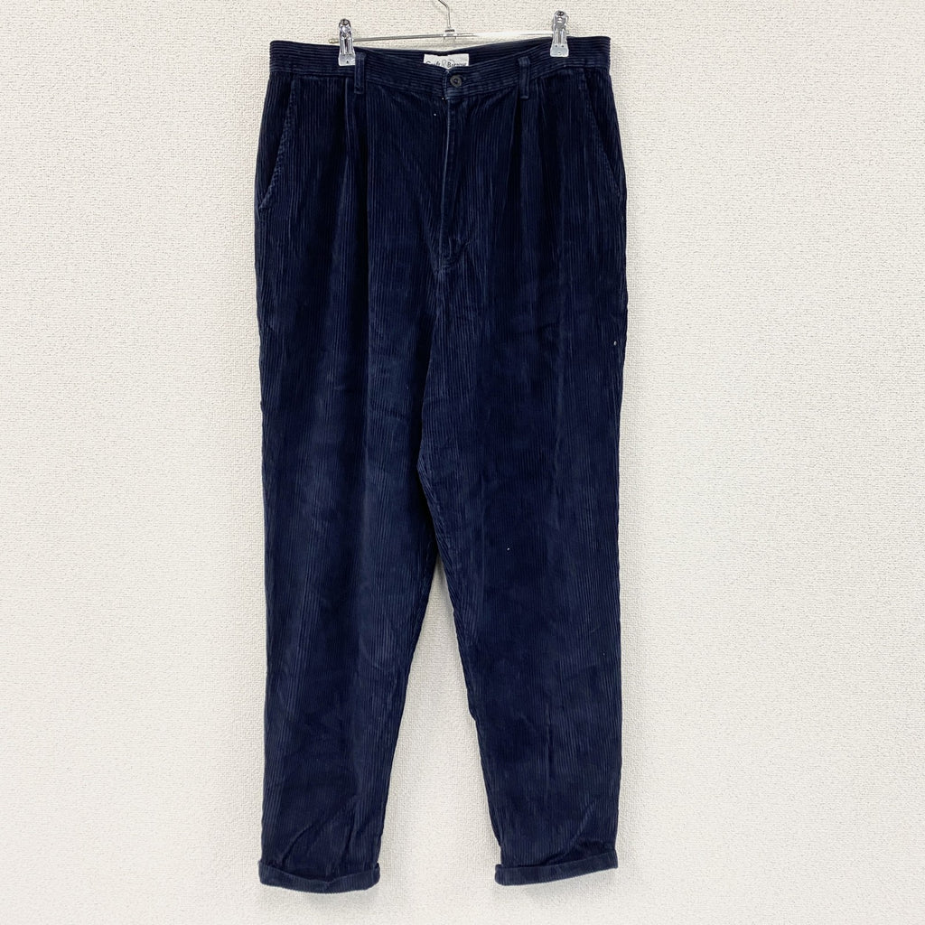～90s　Croft＆Barrow　クラフト＆バロウ　コーデュロイパンツ　紺　ネイビー　16LONGサイズ メンズ コットン 古着