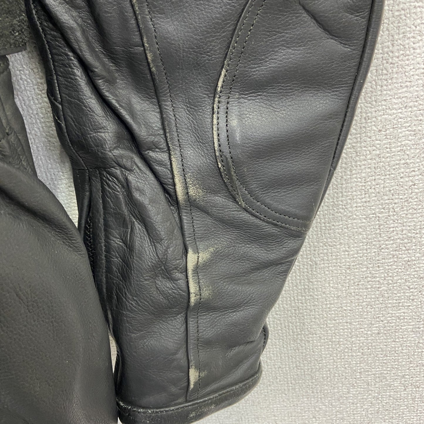 DRES　レザージャケット　ダブルライダースジャケット　ベルト付き　黒　ブラック　XXLサイズ