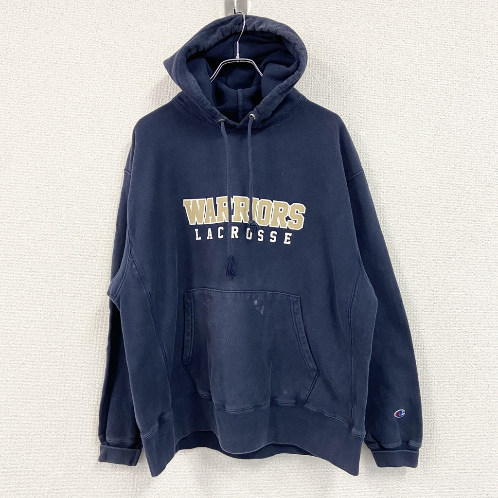 Champion　チャンピオン　リバースウィーブ　スウェットパーカー/フーディー　単色タグ　復刻　紺　ネイビー　XLサイズ　古着