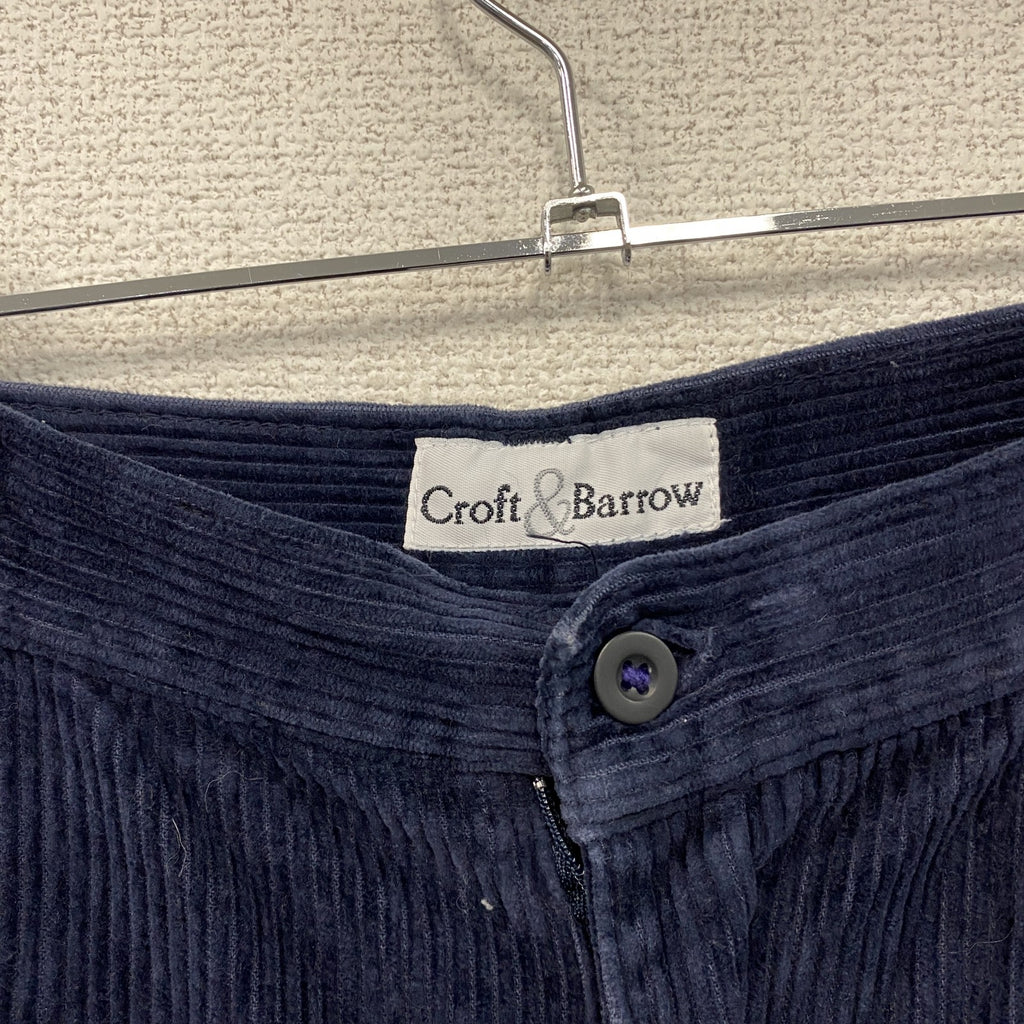 ～90s　Croft＆Barrow　クラフト＆バロウ　コーデュロイパンツ　紺　ネイビー　16LONGサイズ メンズ コットン 古着