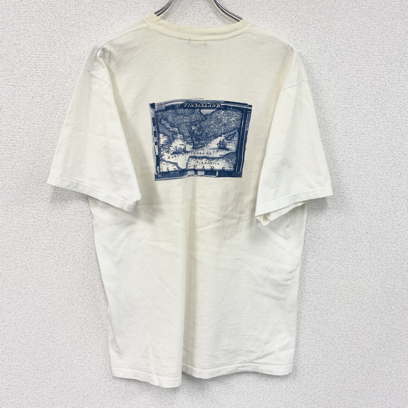 00s　Timberland　ティンバーランド　半袖プリントTシャツ　ヴィンテージ　白　ホワイト　Mサイズ　古着