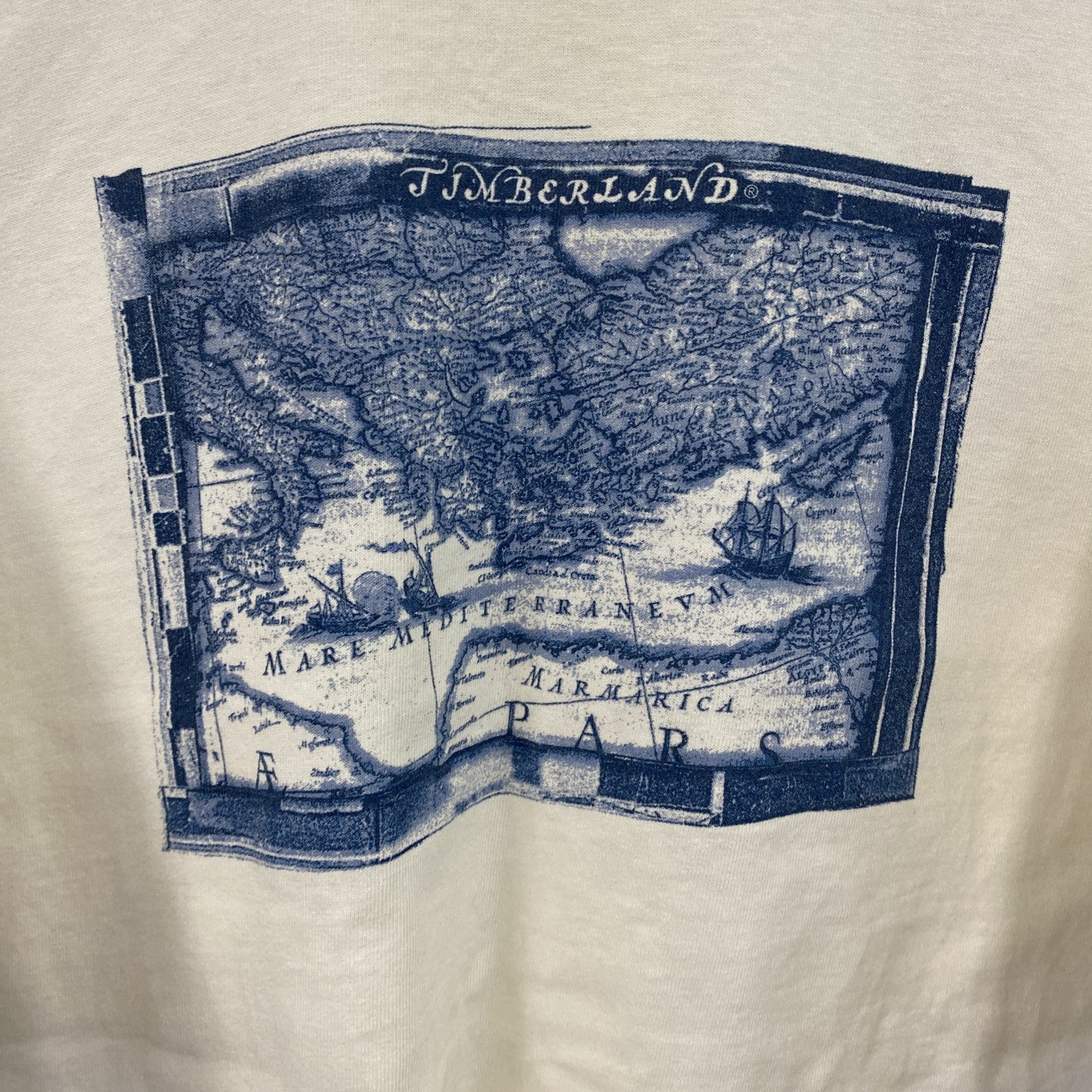 00s　Timberland　ティンバーランド　半袖プリントTシャツ　ヴィンテージ　白　ホワイト　Mサイズ　古着