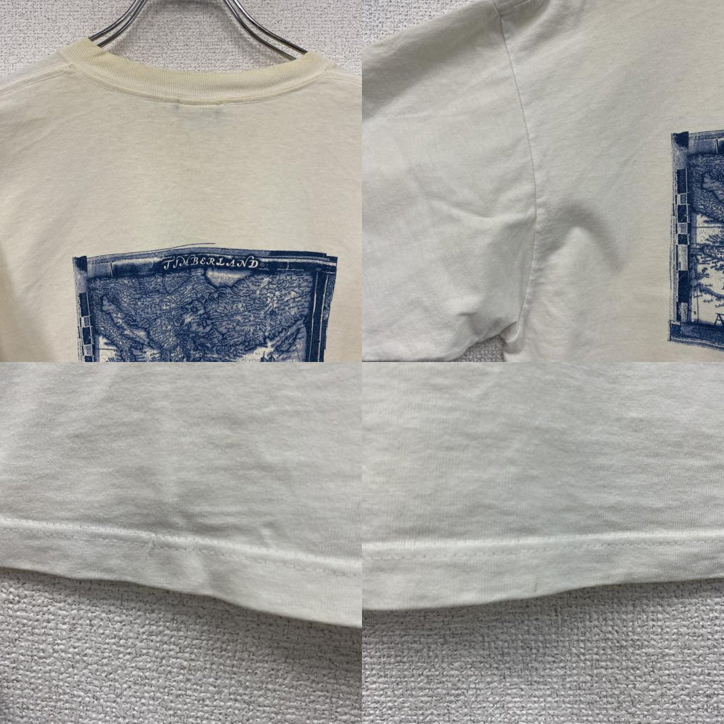 00s　Timberland　ティンバーランド　半袖プリントTシャツ　ヴィンテージ　白　ホワイト　Mサイズ　古着