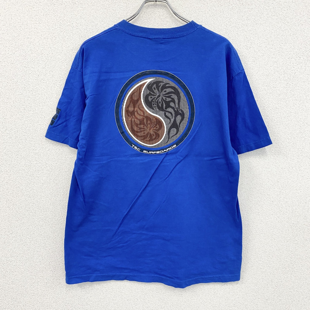 00s　T＆C Surf Designs　タウン＆カントリー　半袖プリントTシャツ　ヴィンテージ　ブルー　Lサイズ　古着