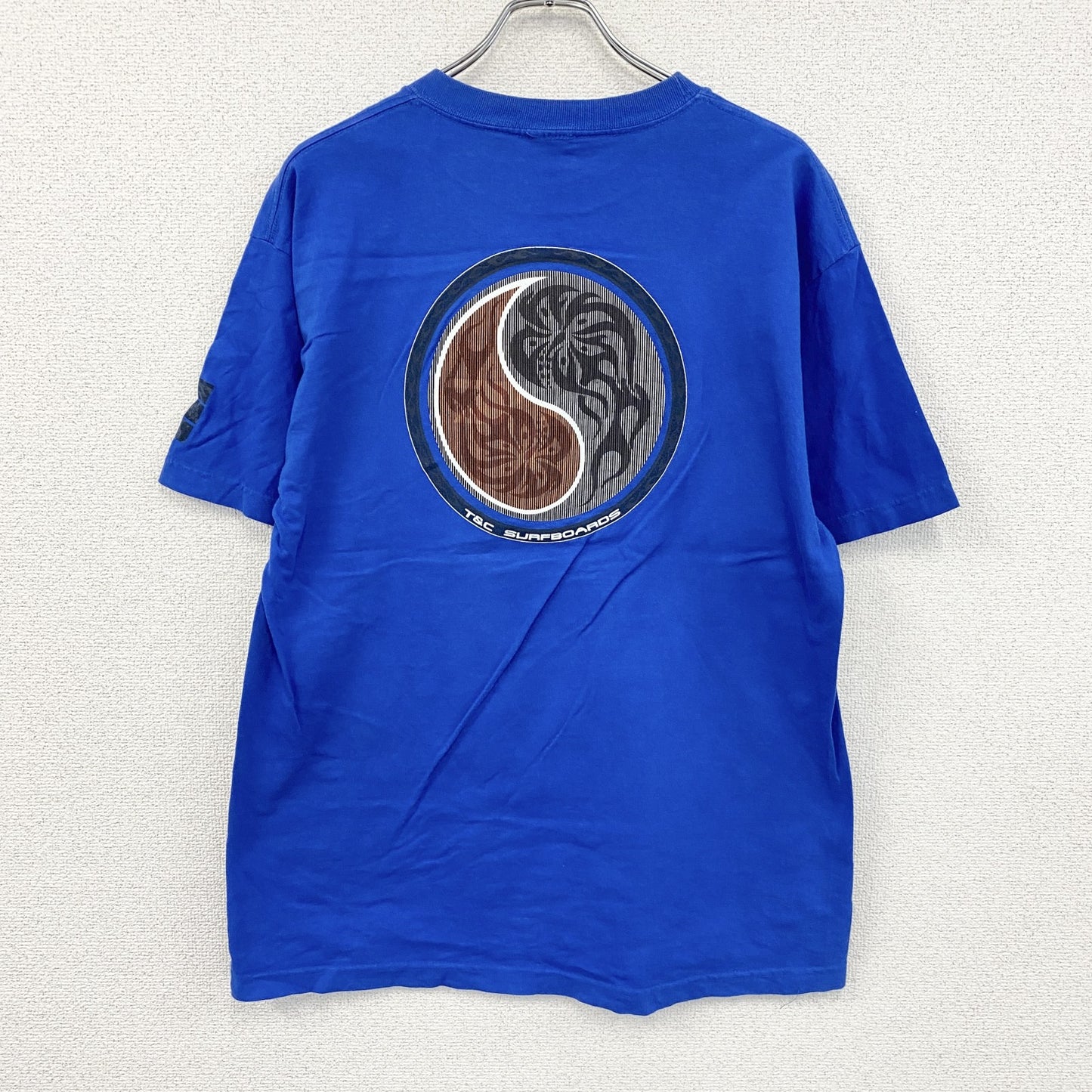 T＆C Surf Designs　タウン＆カントリー　半袖プリントTシャツ　青　ブルー　Lサイズ