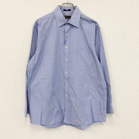 CHAPS　チャップス　Ralph Lauren　ラルフローレン　長袖シャツ　ストライプ　水色　ライトブルー　Lサイズ