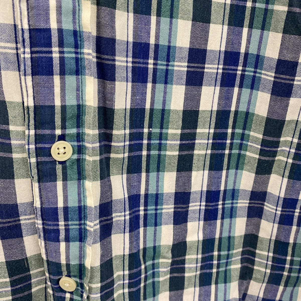 90s　Eddie Bauer　エディーバウアー　半袖ボタンダウンシャツ　チェック柄　マルチカラー　Sサイズ　　ヴィンテージ　古着