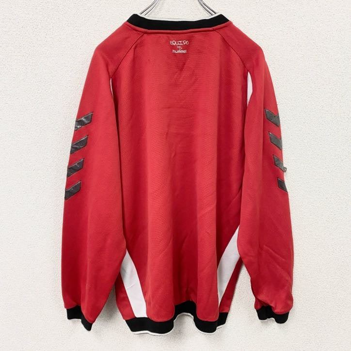 hummel　ヒュンメル　ゲームシャツ　長袖カットソー　赤　レッド　Oサイズ