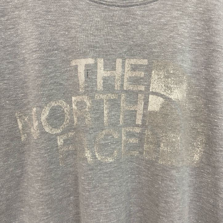 THE NORTH FACE　ザノースフェイス　半袖ロゴプリントTシャツ　霜降りグレー　Sサイズ　古着