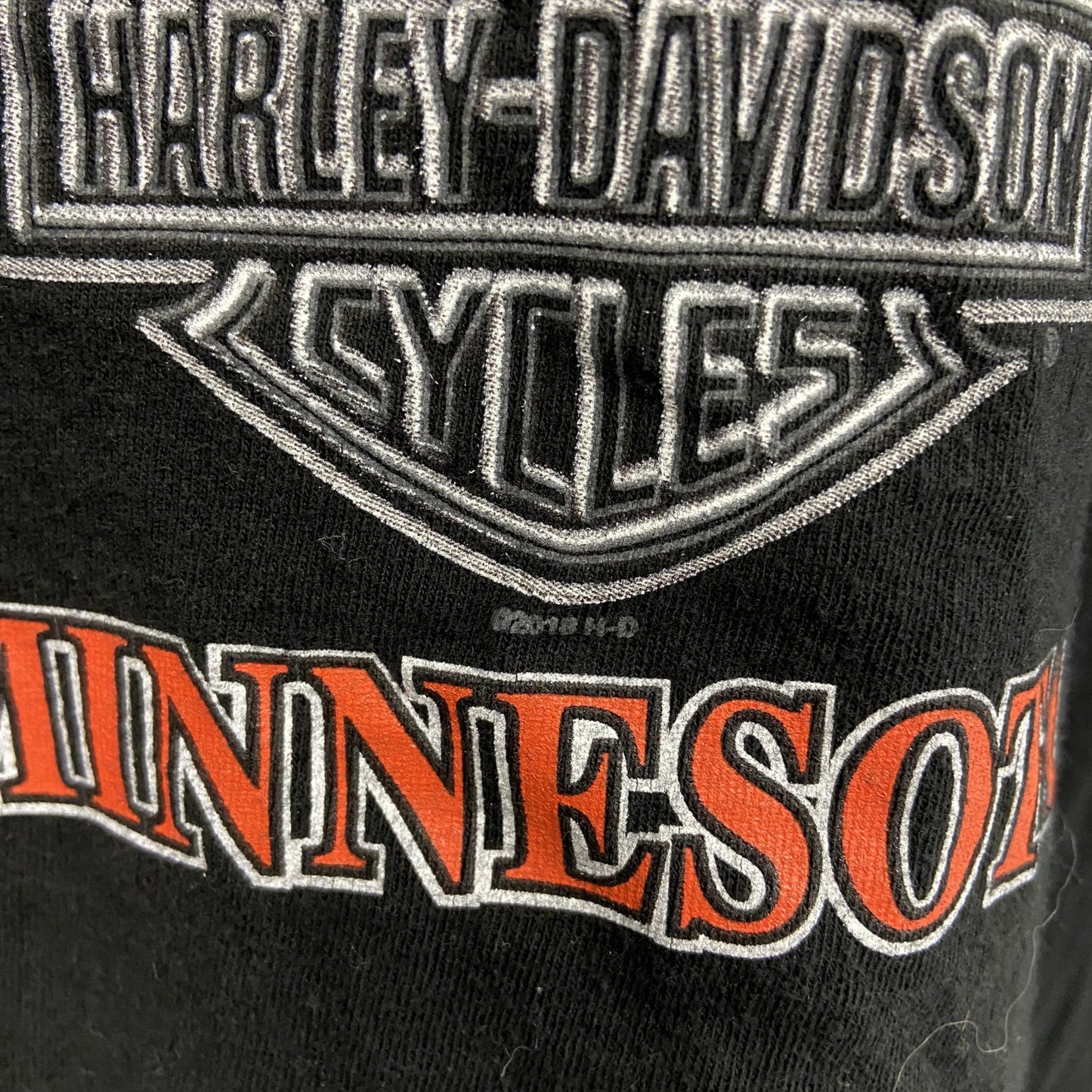 HARLEY DAVIDSON　ハーレーダビッドソン　半袖プリントTシャツ　パッチポケット　黒　ブラック　Lサイズ