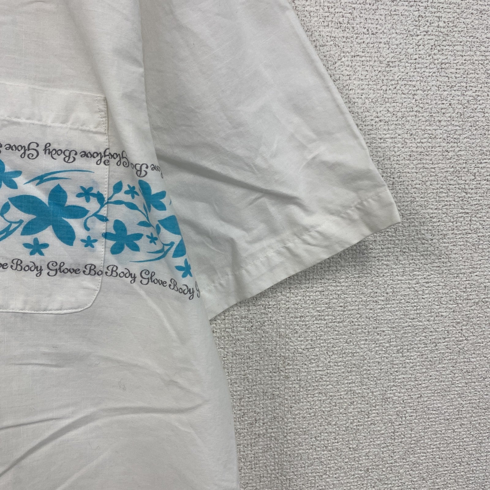 00s　Body Glove　ボディグローブ　半袖アロハシャツ　ヴィンテージ　白　ホワイト　Lサイズ　古着