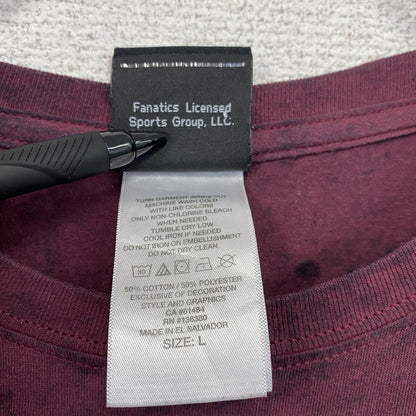 HARLEY DAVIDSON　ハーレーダビッドソン　半袖プリントTシャツ　赤紫　ボルドー　Lサイズ