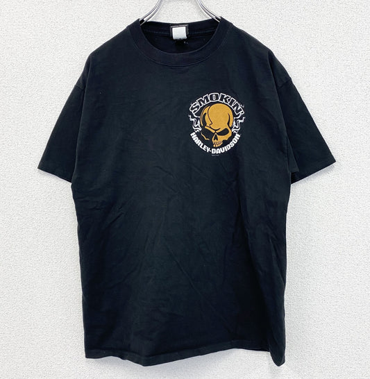 HARLEY DAVIDSON　ハーレーダビッドソン　半袖プリントTシャツ　黒　ブラック　Mサイズ