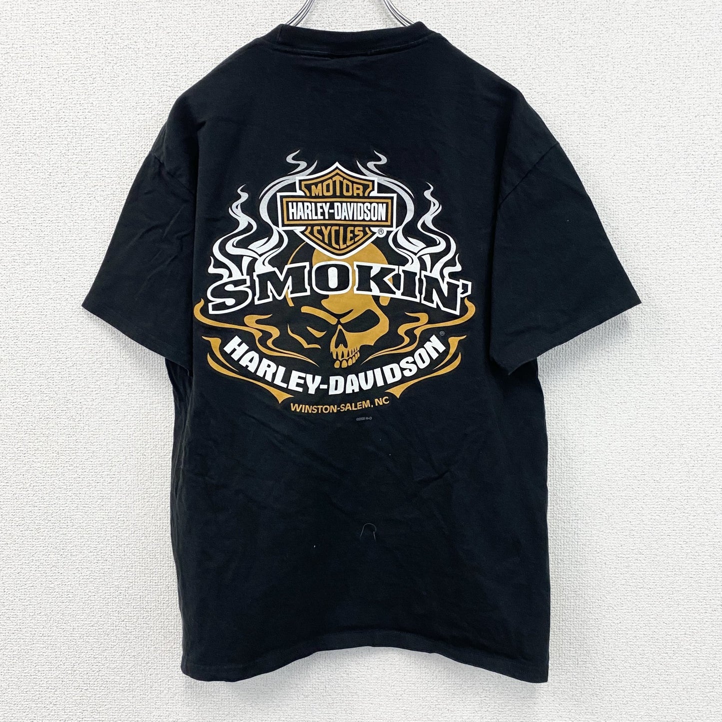 HARLEY DAVIDSON　ハーレーダビッドソン　半袖プリントTシャツ　黒　ブラック　Mサイズ