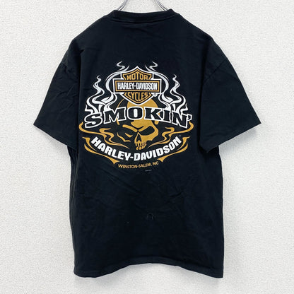 HARLEY DAVIDSON　ハーレーダビッドソン　半袖プリントTシャツ　黒　ブラック　Mサイズ