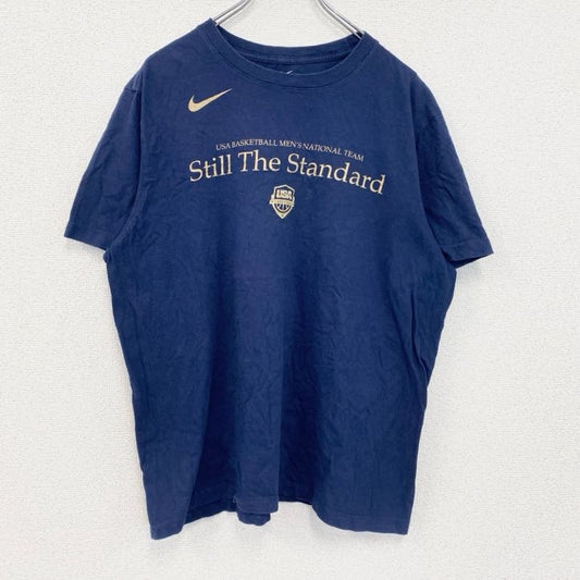 NIKE　ナイキ　半袖プリントTシャツ　紺　ネイビー　Lサイズ