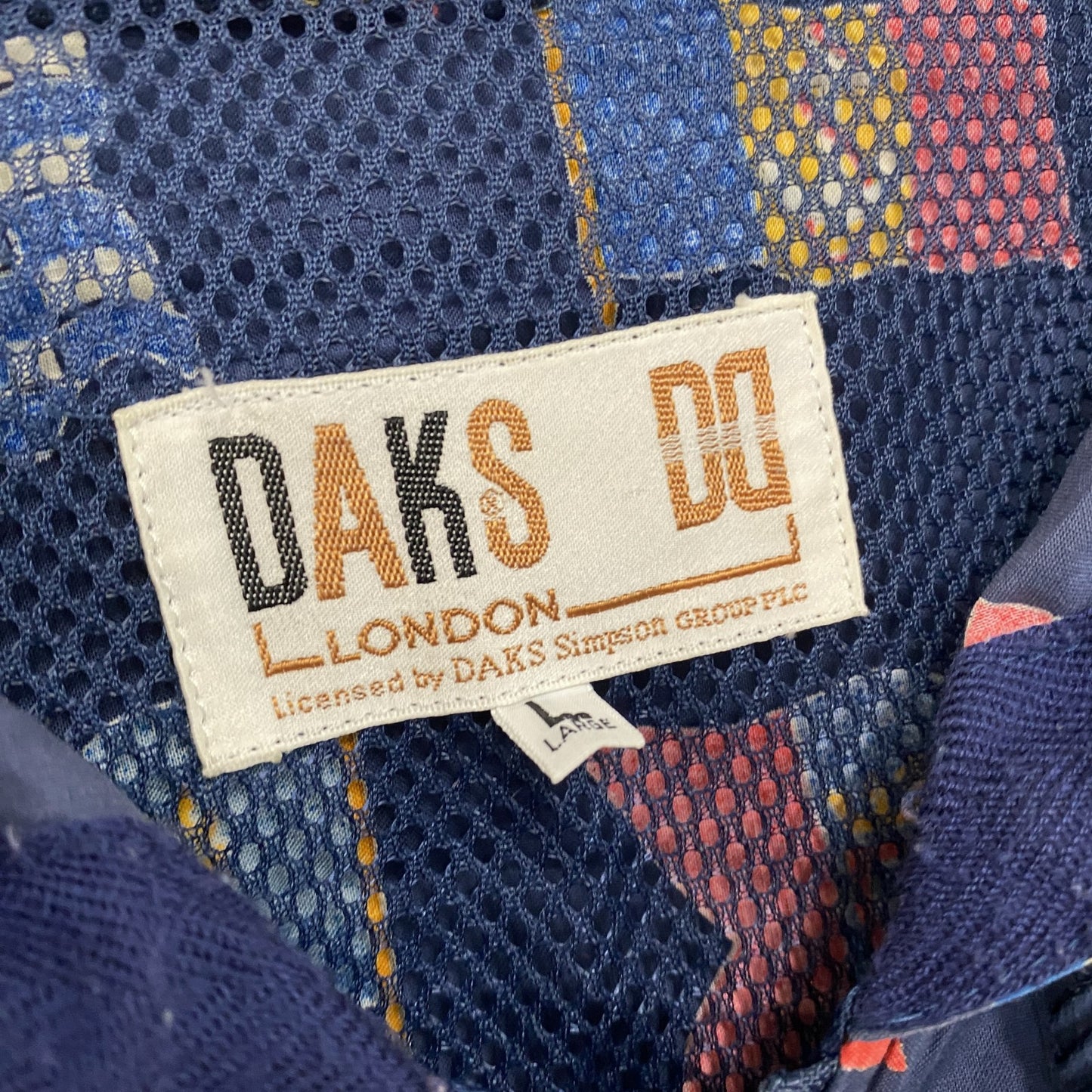 DAKS　ダックス　半袖フルジップパーカー　紺　ネイビー　Lサイズ