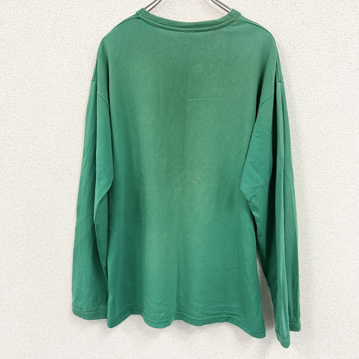 00s　STUSSY　ステューシー　長袖プリントTシャツ/ロンT　ヴィンテージ　緑　グリーン　Mサイズ　古着