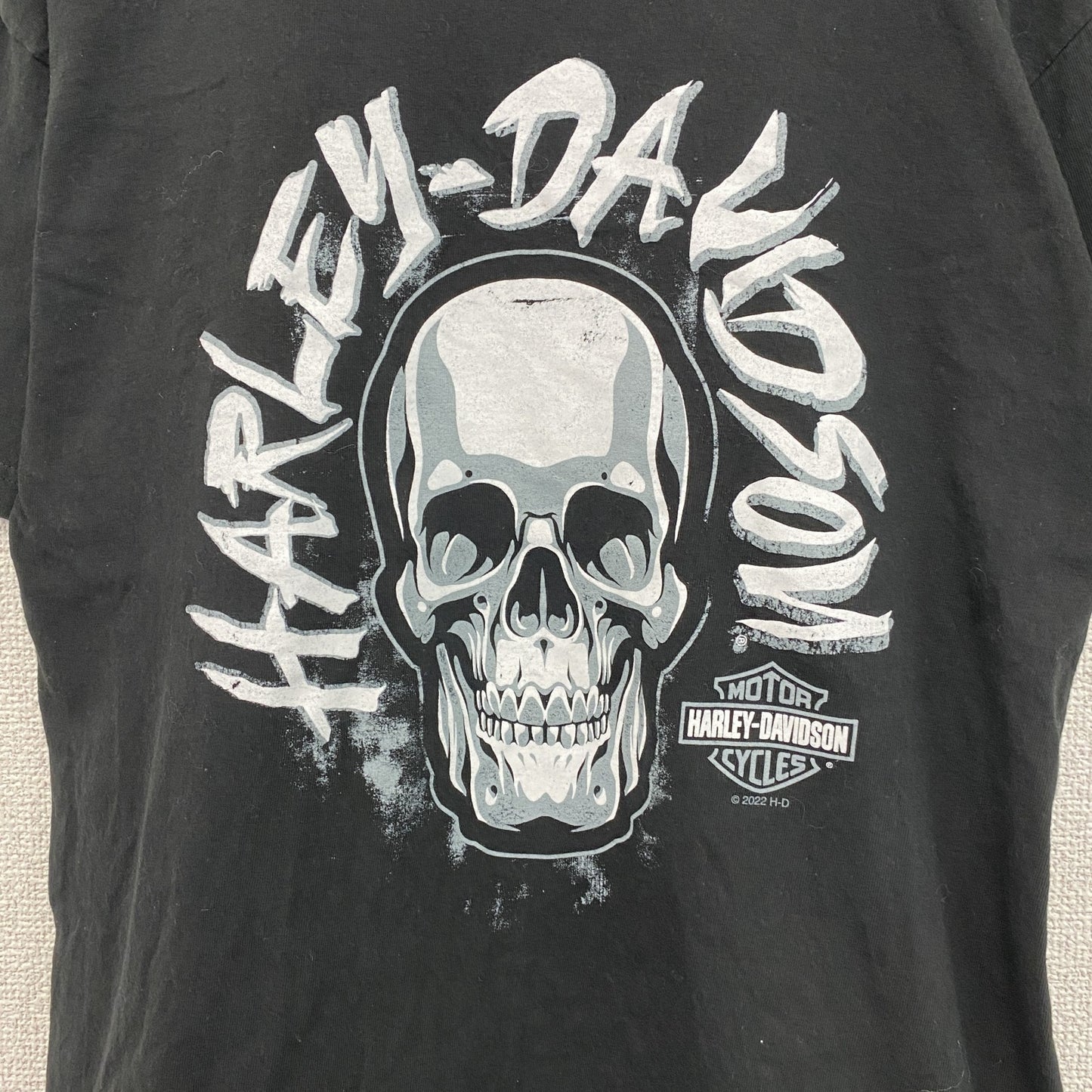 HARLEY DAVIDSON　ハーレーダビッドソン　半袖プリントTシャツ　黒　ブラック　Mサイズ