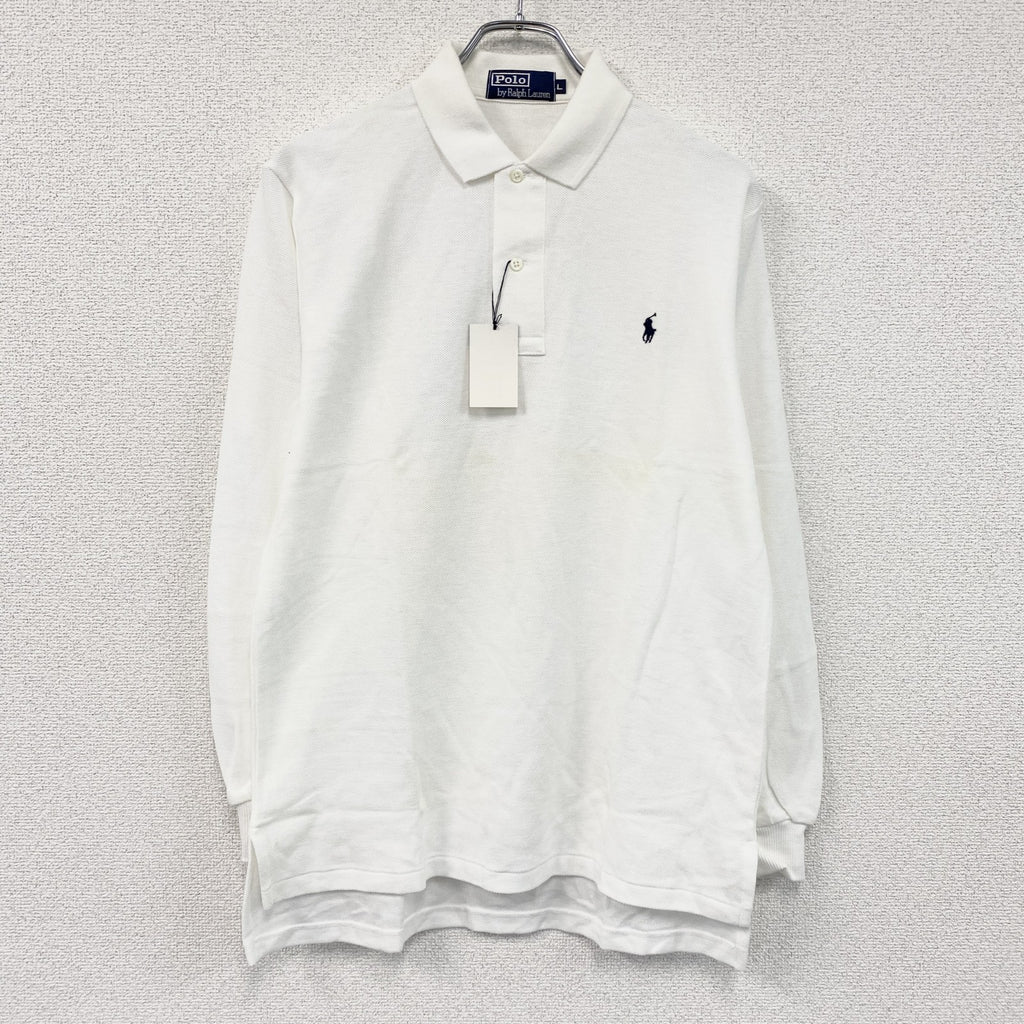 Polo by Ralph Lauren　ポロラルフローレン　長袖ポロシャツ　タグ付き　白　ホワイト　Lサイズ