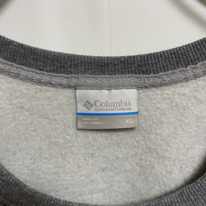 古着 used　Columbia　コロンビア　長袖プリントスウェット　トレーナー　クルーネック　グレー　秋冬服　XLサイズ