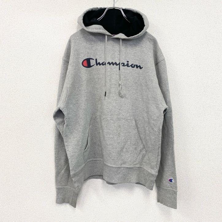 champion　チャンピオン　スウェットパーカー/フーディー　グレー　灰色　Mサイズ　古着