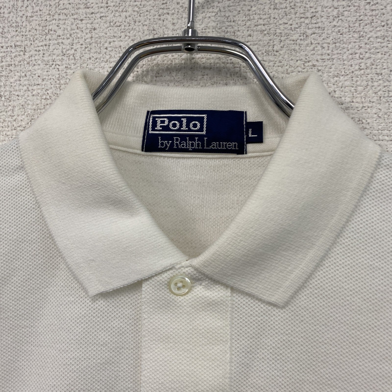 Polo by Ralph Lauren　ポロラルフローレン　長袖ポロシャツ　タグ付き　白　ホワイト　Lサイズ