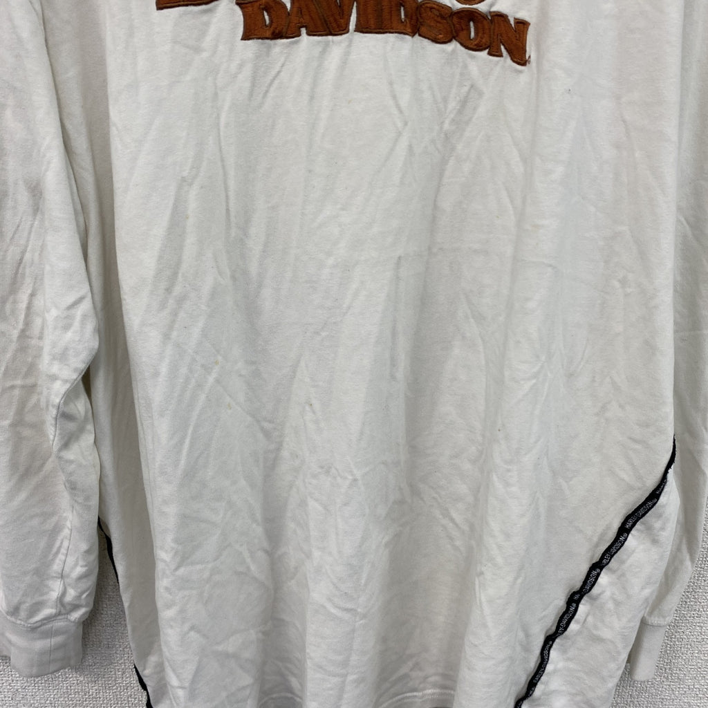 HARLEY DAVIDSON　ハーレーダビッドソン　長袖Tシャツ/ロンT　白　ホワイト　3XLサイズ　古着