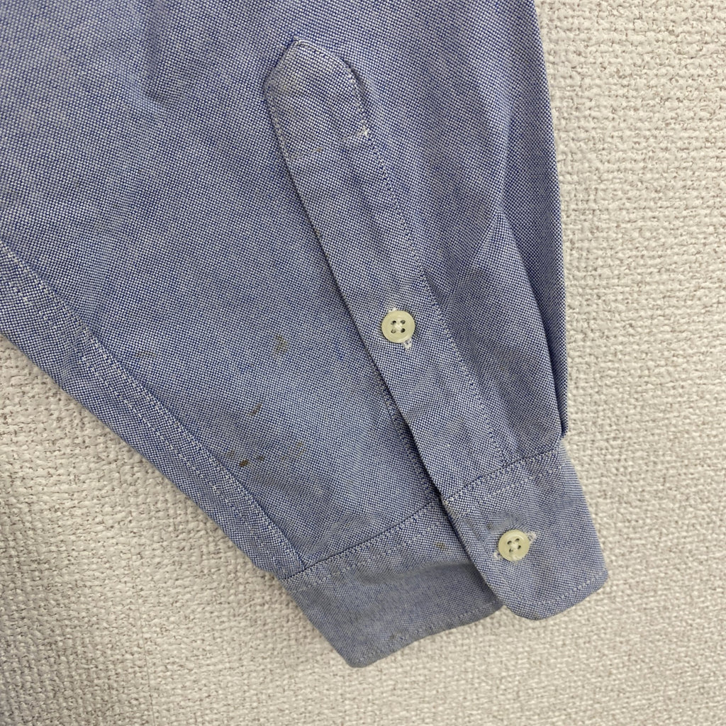 Levi's　リーバイス　長袖シャツ　ボタンダウンシャツ　無地　水色　ライトブルー　Mサイズ　古着