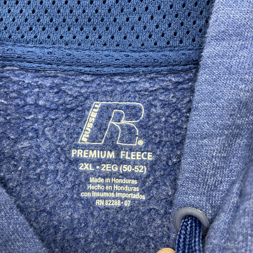 RUSSELL　ラッセル　スウェットパーカー/フーディー　無地　青　ブルー　2XLサイズ　古着