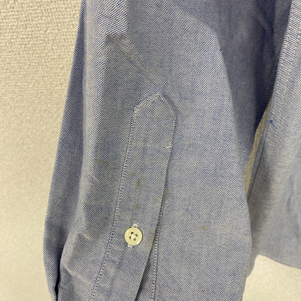 Levi's　リーバイス　長袖シャツ　ボタンダウンシャツ　無地　水色　ライトブルー　Mサイズ　古着